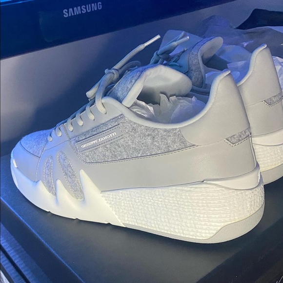 Giuseppe Zanotti Talon sneakers / size 9 / grey / white - Picture 2 of 13